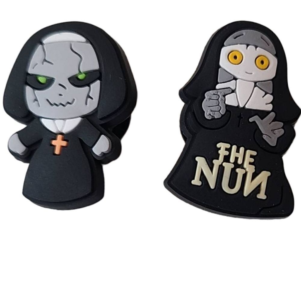 Horror Movie 2-pc Croc Shoe Charms The Nun Halloween Slasher Reaper Killer New